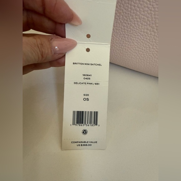 Tory Burch Britten Mini Satchel Crossbody– Delicate Pink Leather Sold Out NWT - Picture 11 of 11